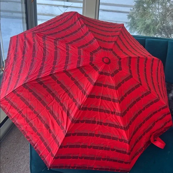 Marc Jacobs Red Compact Foldable Umbrella - Picture 3 of 6